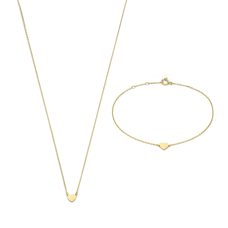 Isabel Bernard Cadeau d'Isabel 14 Carat Golden Necklace and Bracelet giftset IB90062-zoom-