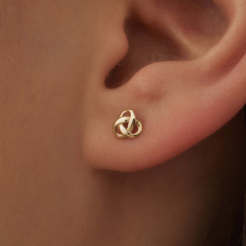 Isabel Bernard Rivoli Méline 14 Carat Golden Ear Studs IB360221-zoom-