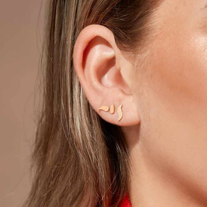 Jackie Gold Vivaldi 14 Karat Gold Ear Studs JKE24.477-zoom-