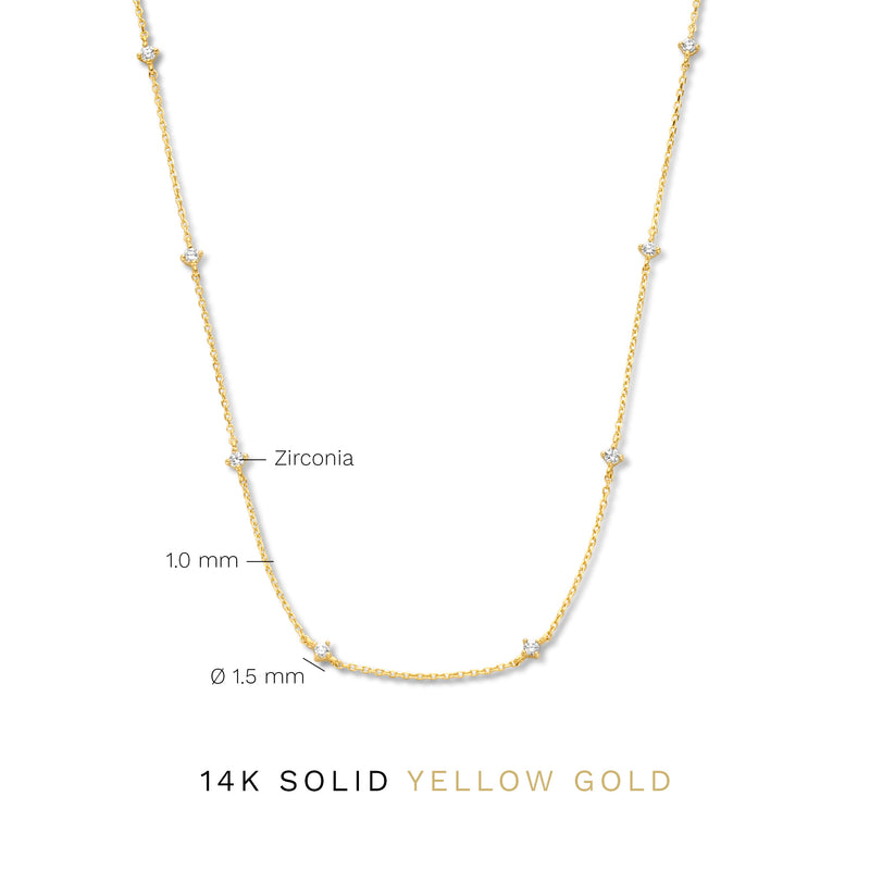 Isabel Bernard Rivoli Esmée 14 Carat Golden Necklace IB340123-zoom-