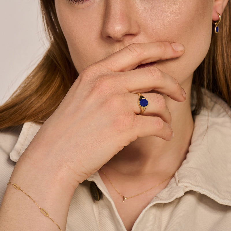 Blush 14 Carat Golden Signet ring 1214YLA/56-zoom-