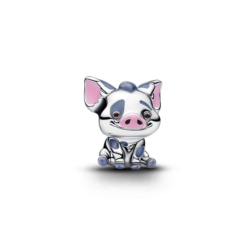 Pandora Disney 925 Sterling Silver Enamel Disney Moana Pua The Pig Charm 793843C01-zoom-