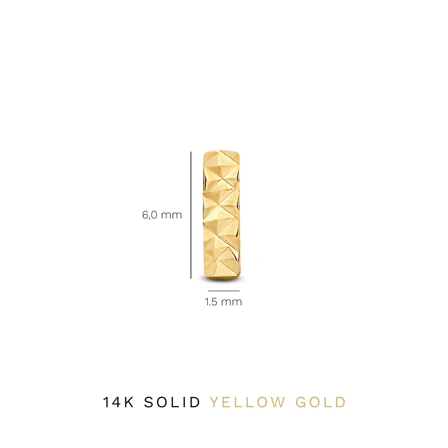 Isabel Bernard Rivoli Laura 14 Carat Golden Ear Studs IB360148