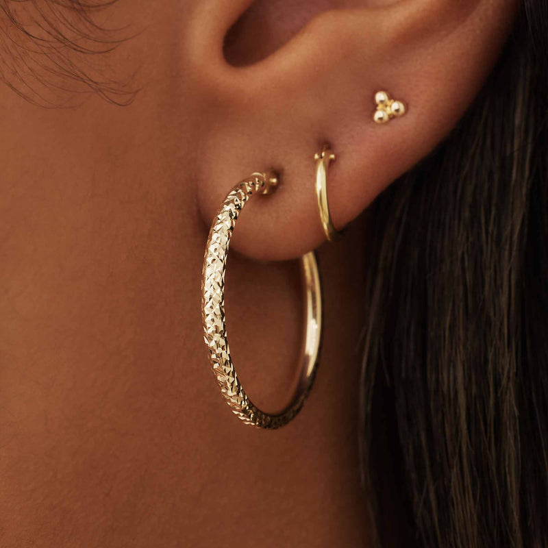 Isabel Bernard Rivoli Laura 14 Carat Golden Hoop Earrings IB360161-zoom-