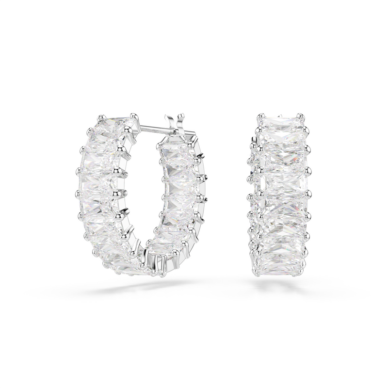Swarovski Matrix Silver Earrings 5733397-zoom-