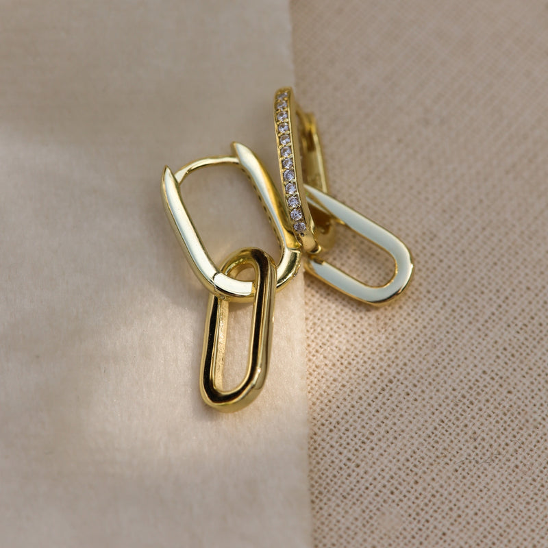Karma Hoops Gold Hoop Earrings H233GP-zoom-