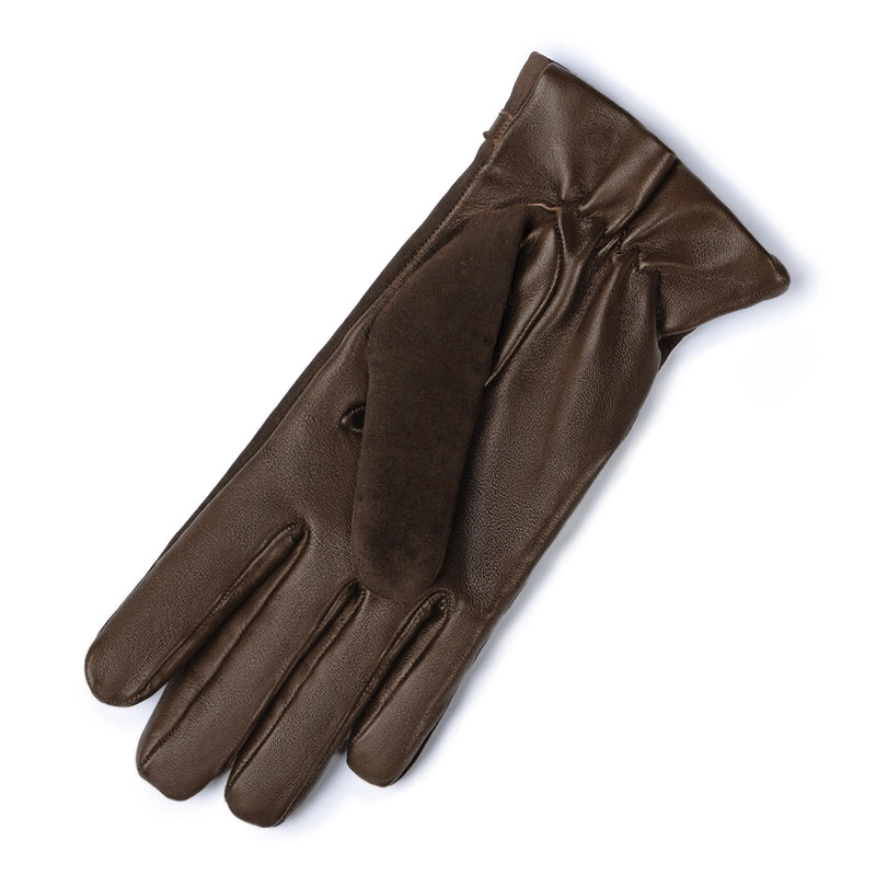 Isabel Bernard Honoré Marcelia dark brown goatskin suéde leather gloves IB67001-131-6.5-zoom-