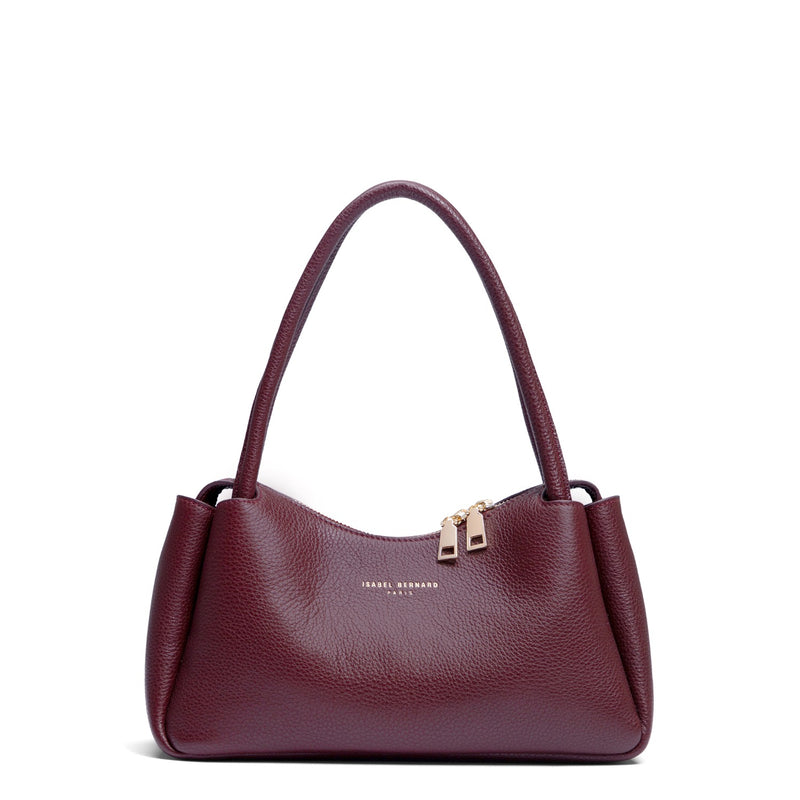 Isabel Bernard Honoré Eve Burgundy Calfskin Leather handbag IB21133-052-zoom-