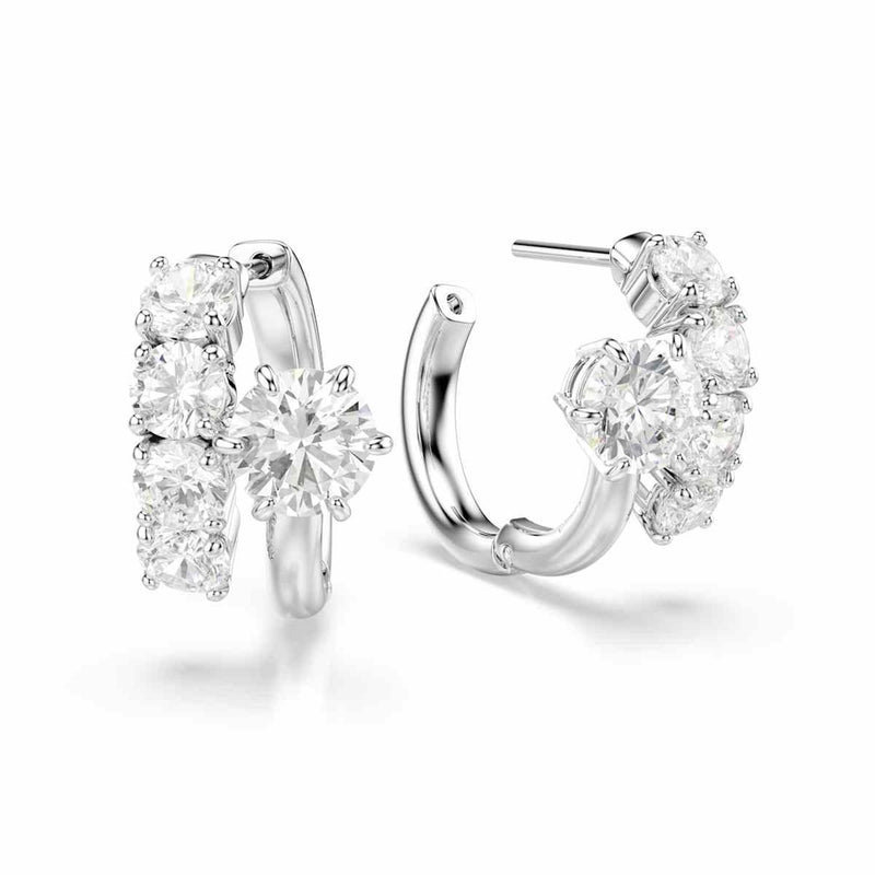 Swarovski Matrix Crash Silver-Tone Earrings 5753572-zoom-
