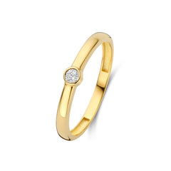 Isabel Bernard Rivoli Josie 14 Karat Gold Stacking Ring With Zirconia Stone IB330112-48