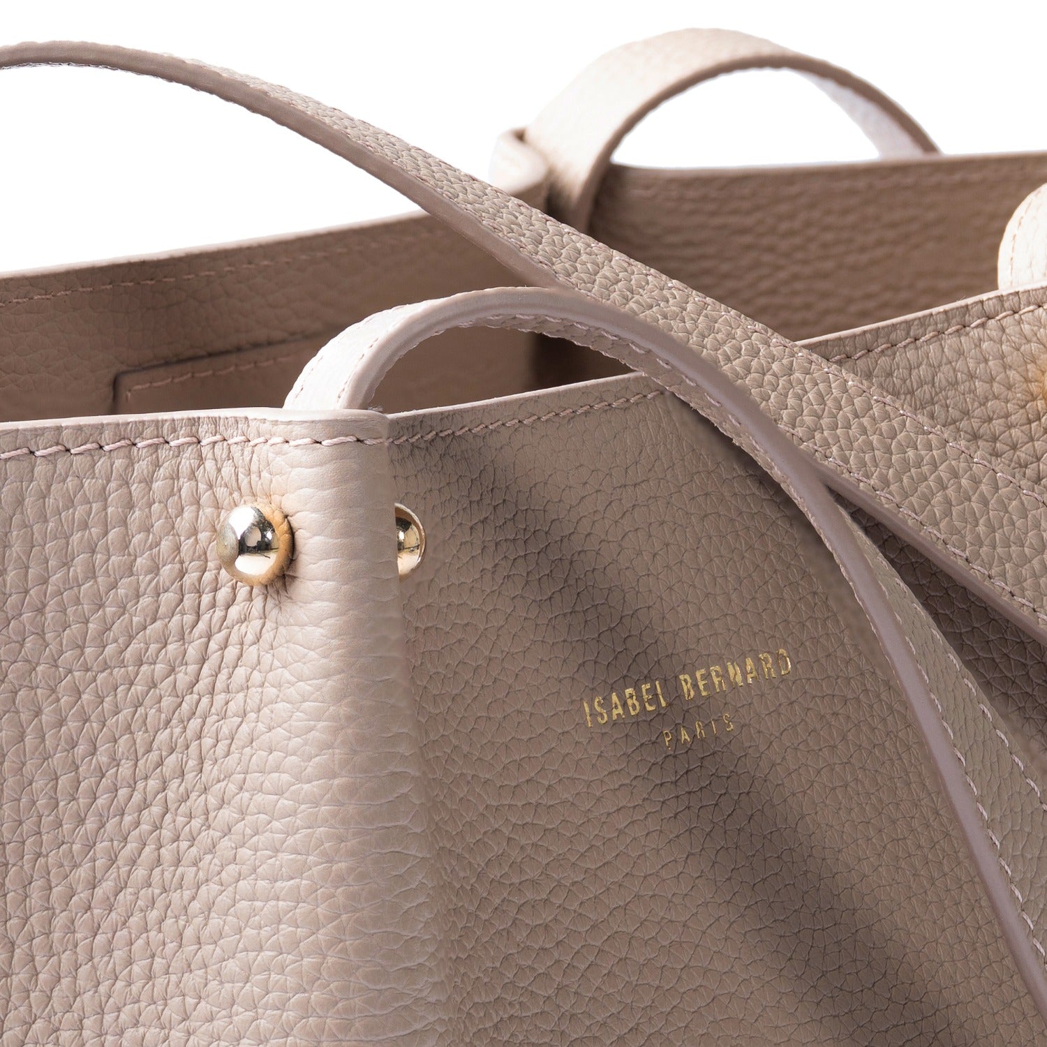 Isabel Bernard Honoré Nata Taupe Leather Shopper of Calfskin Leather IB25086-078