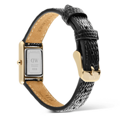 Daniel Wellington Bound Mini Black Lizard Gold-coloured Women's Watch DW00100903