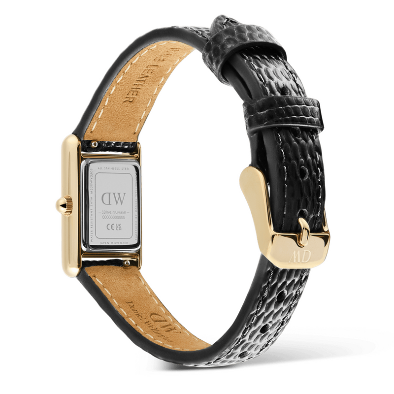Daniel Wellington Bound Mini Black Lizard Gold-coloured Women's Watch DW00100903-zoom-