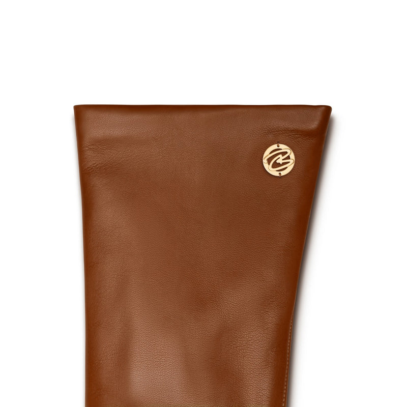 Isabel Bernard Honoré Eleanor cognac goatskin leather gloves IB67000-336-7-zoom-