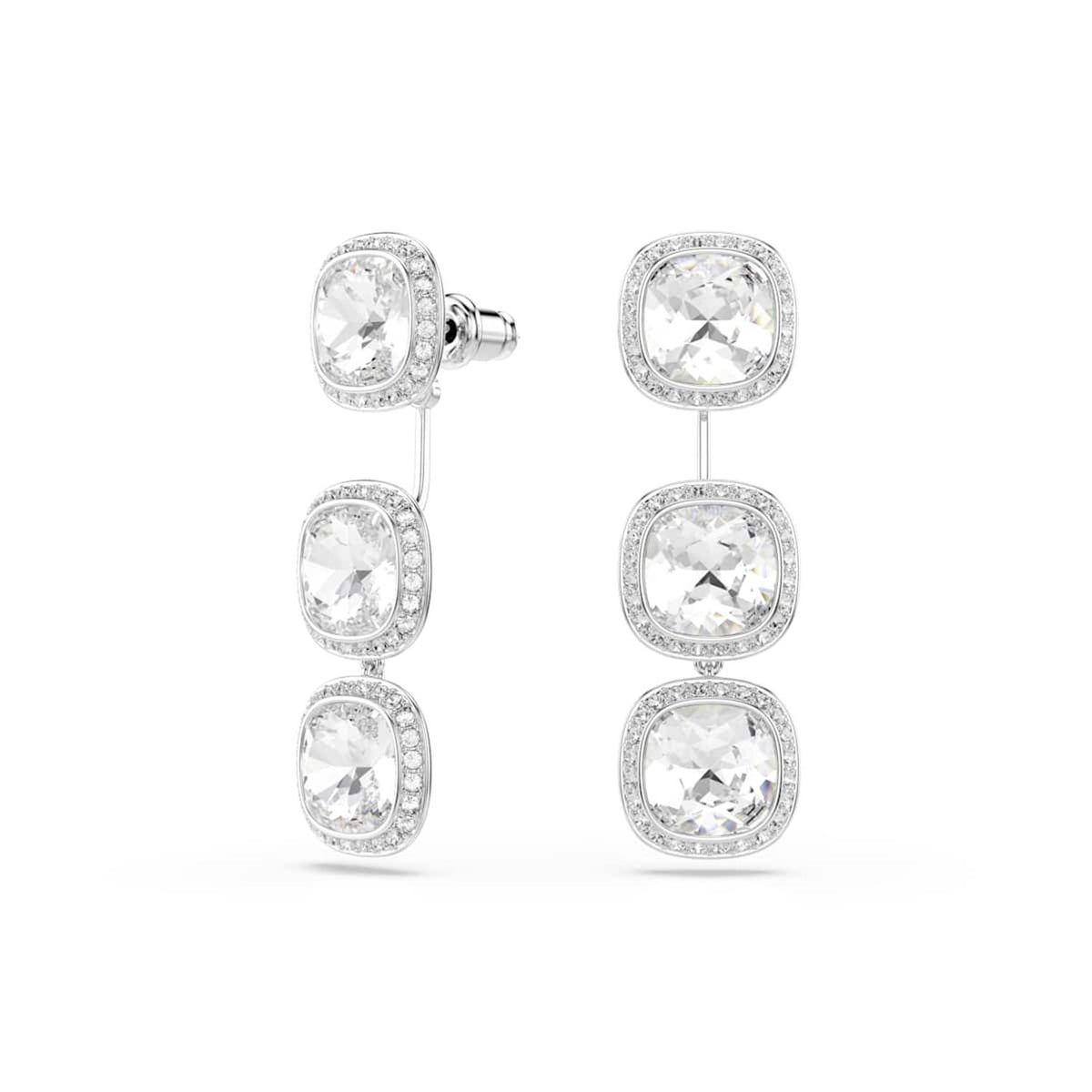 Swarovski Una Angelic Cushion Silver-Tone Earrings 5754342