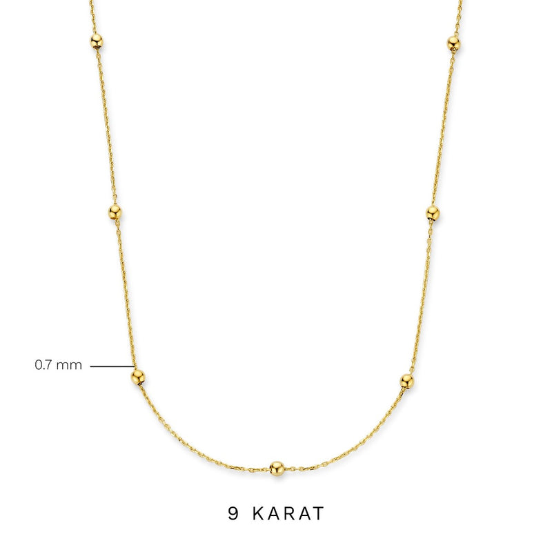Beloro Jewels Della Spiga Dani 9 Karat Gold Necklace BO340041-zoom-