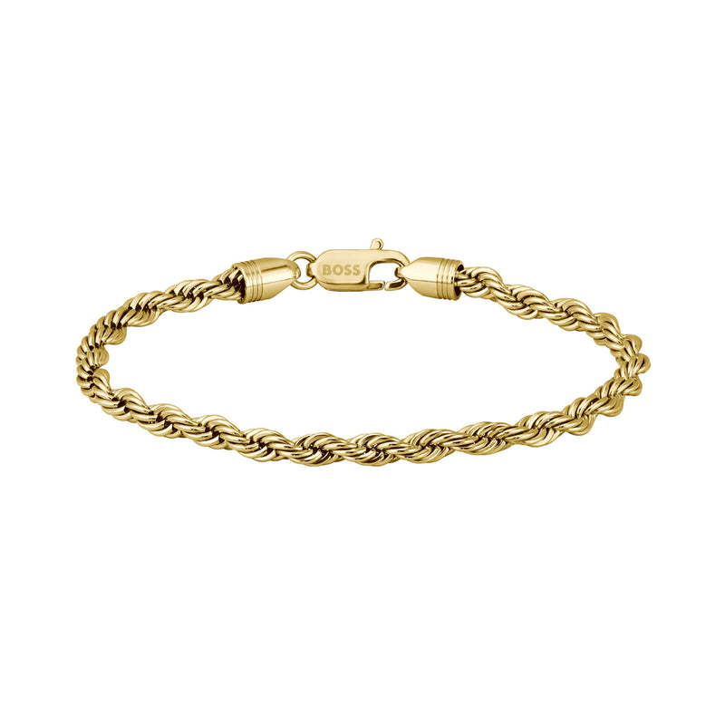 Hugo Boss Stainless Steel Gold-coloured Men's Chain bracelet HBJ1580810M-zoom-