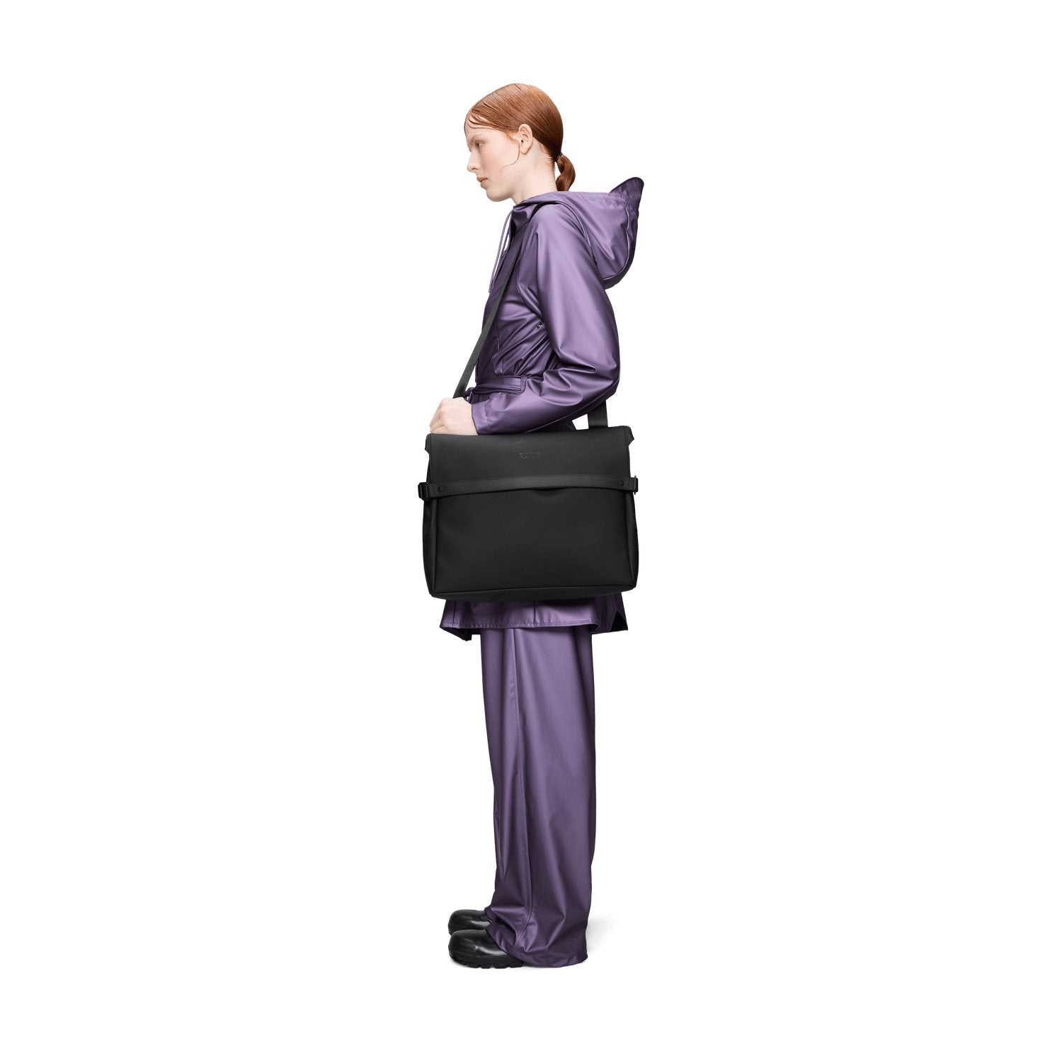 Rains OTG Black Messenger Bag R16400-01