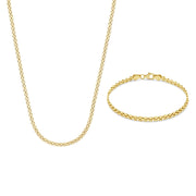 Isabel Bernard Cadeau d'Isabel 14 karat gold necklace and bracelet gift set IB90172