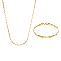 Isabel Bernard Cadeau d'Isabel 14 karat gold necklace and bracelet gift set IB90172