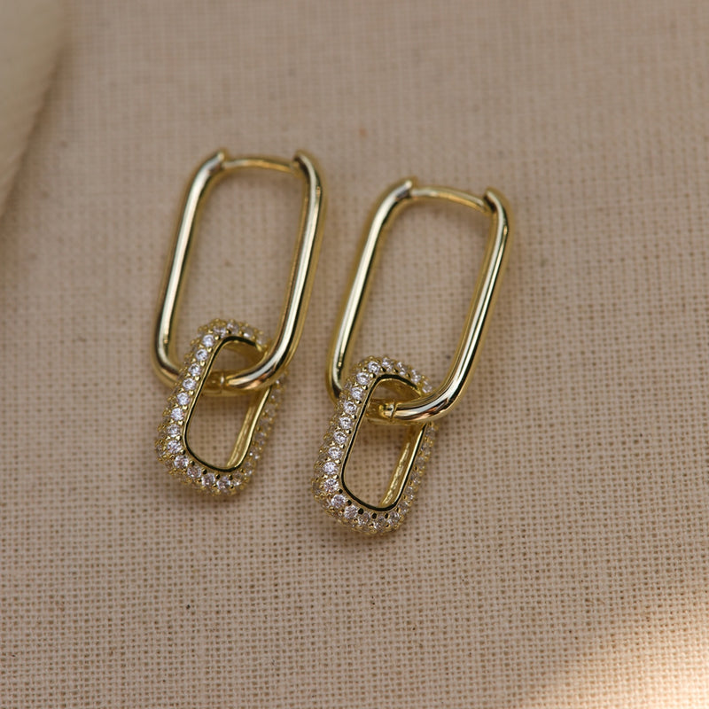 Karma Hoops Gold Hoop Earrings H232GP-zoom-