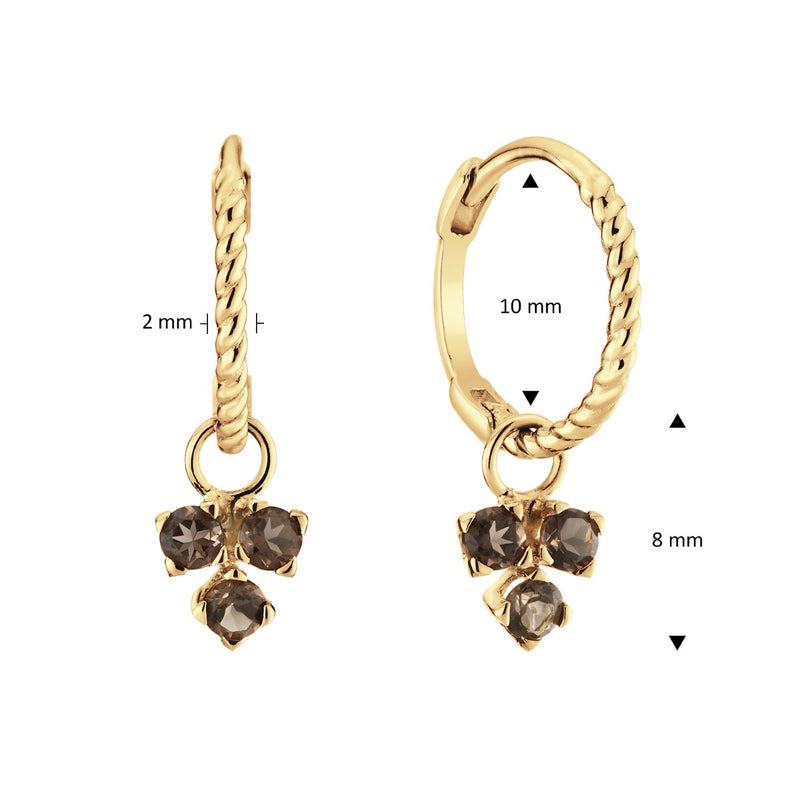 Jackie Gold 14 karat gold Hoop Earrings JKE24.019-zoom-