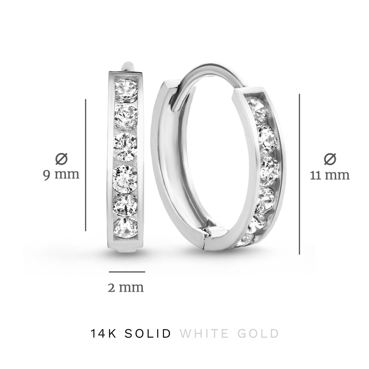 Isabel Bernard Cadeau d'Isabel 14 Carat Whitegold Earparty giftset IB90056