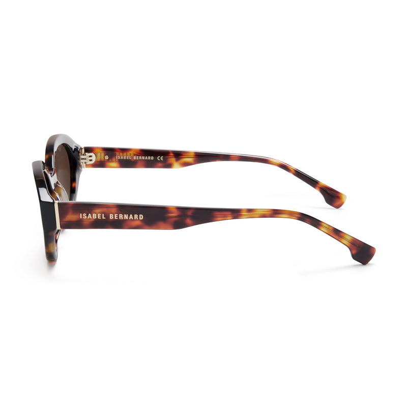 Isabel Bernard La Villette Rosaire Brown Tortoise Ovale Sunglasses IB400002-14-14-zoom-