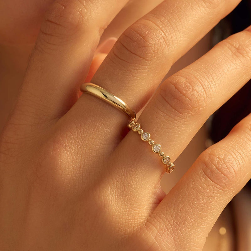 Beloro Jewels Della Spiga Dome 9 karat gold ring BO330040-54-zoom-