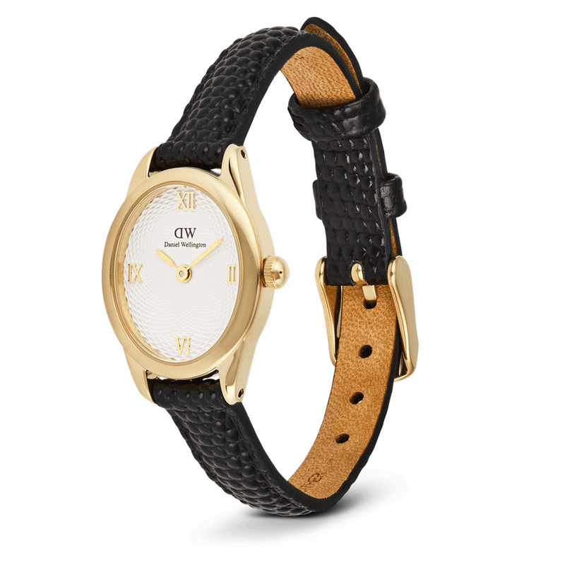 Daniel Wellington Ophelia Mini Black Lizard Gold-coloured Women's Watch DW00100890-zoom-