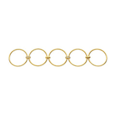 Isabel Bernard Cour d'Honneur Adora 14 karat golden 5-piece multiring with zirkonia stones ib330106-56