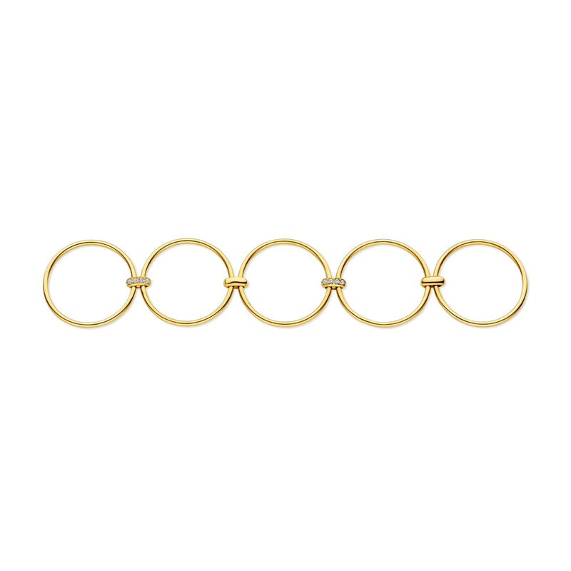 Isabel Bernard Cour d'Honneur Adora 14 karat golden 5-piece multiring with zirkonia stones ib330106-56-zoom-