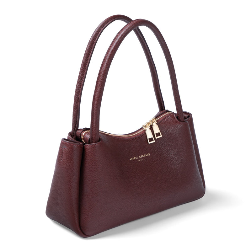 Isabel Bernard Honoré Eve Burgundy Calfskin Leather handbag IB21133-052-zoom-