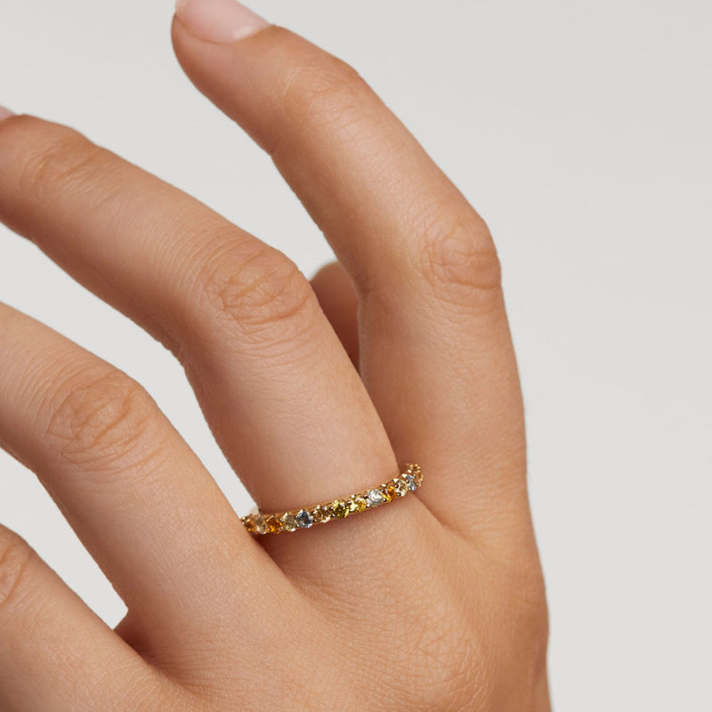 P D Paola Color 18 karat gold plated Ring AN01-C07-10-zoom-