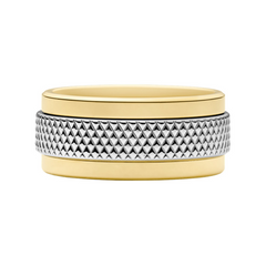 Knox Silver and Gold Stainless Steel JF049179989 Ring JF0491799811