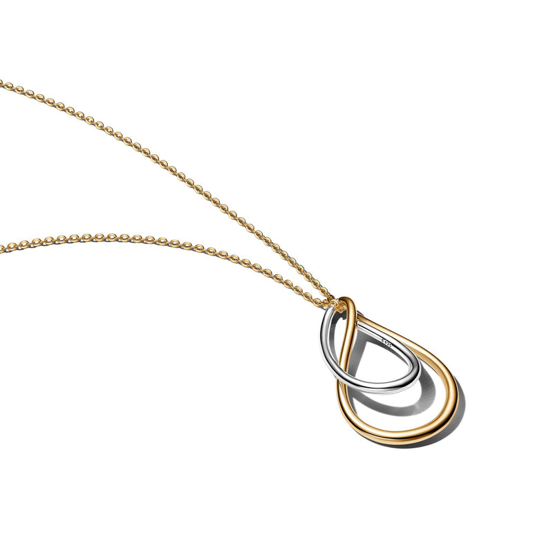 Pandora Essence Gold Plated Two-Tone Double Pendant Necklace 364668C00-50-zoom-