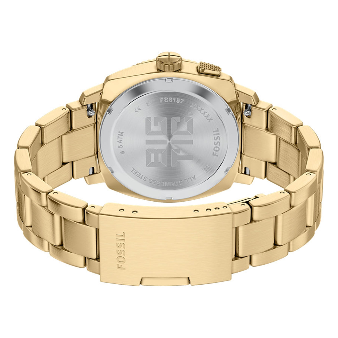 Fossil Machine Big Tic Round Black Dial Watch FS6157