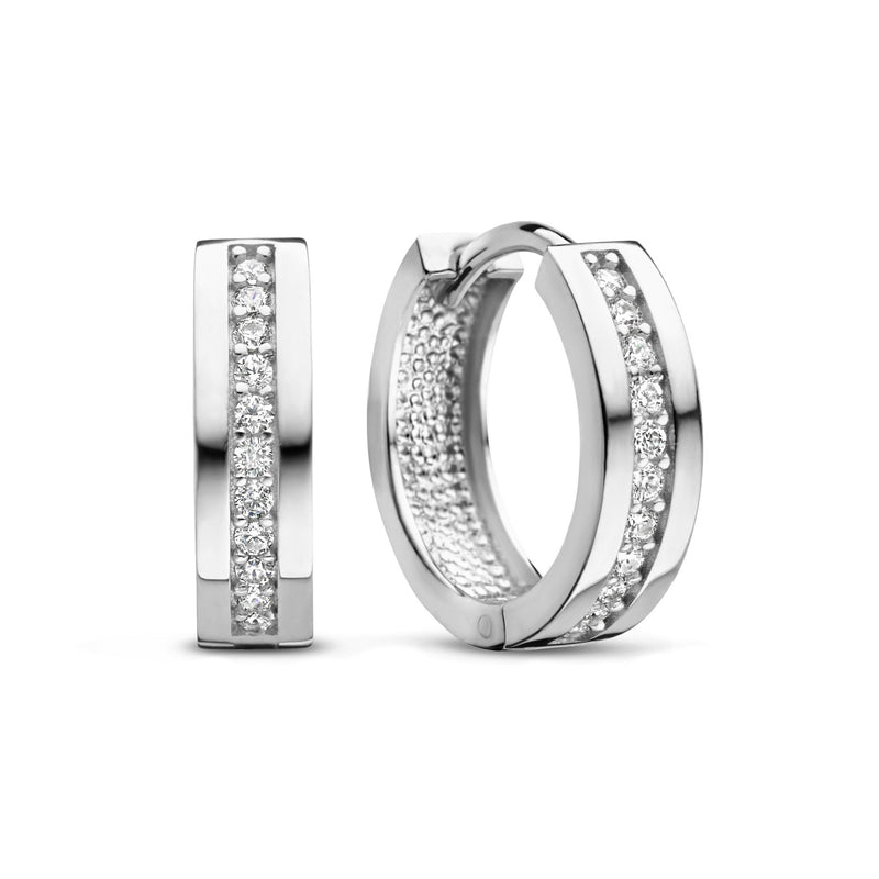 Parte Di Me Ponte Vecchio Santa Trinita 925 sterling Silver Hoop Earrings PDM36106-zoom-