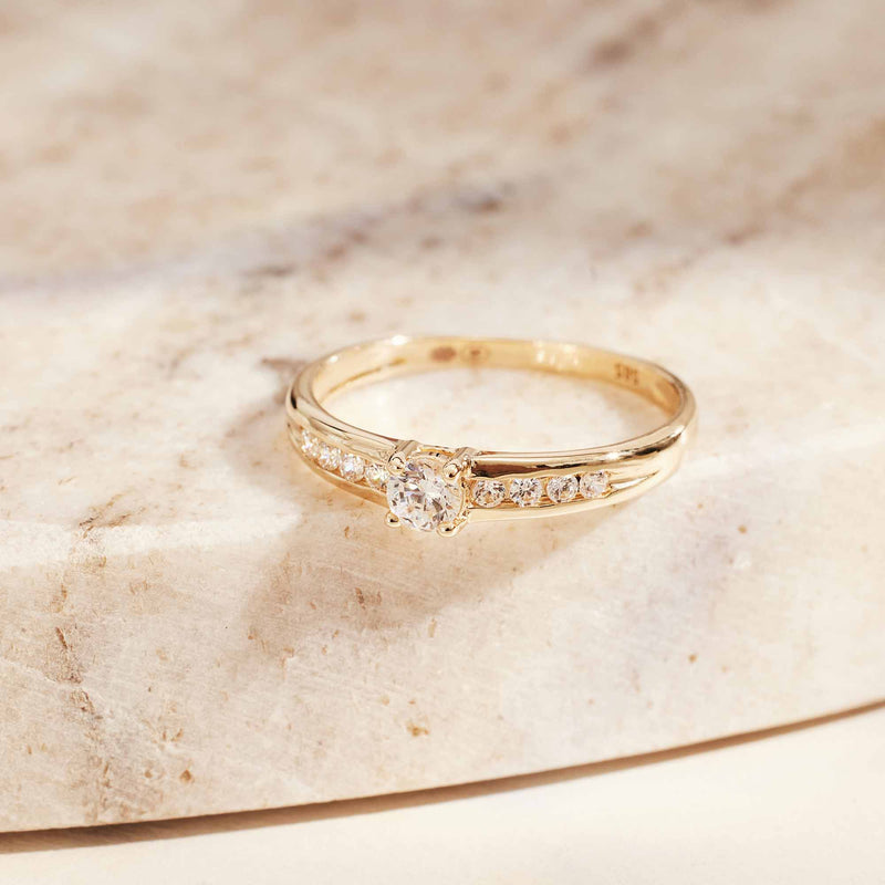 Isabel Bernard 14 Carat Golden Le Marais Estee Ring IB330069-50 (size: 50)-zoom-