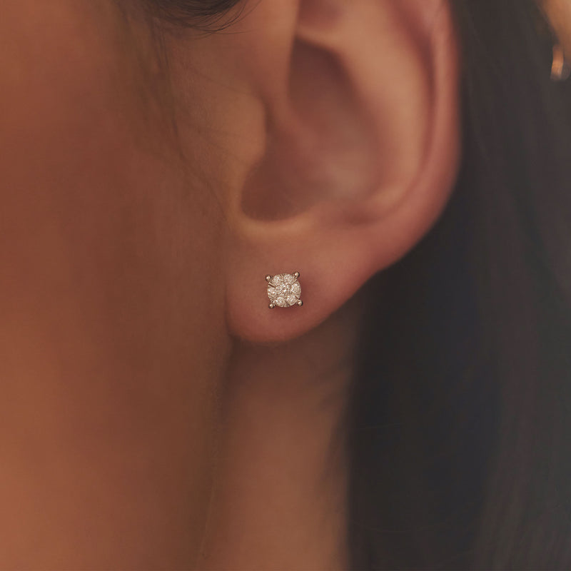 Isabel Bernard De la Paix Hanaé 14 Carat Whitegold Ear Studs | diamond 0.16 ct | IBD360016-zoom-