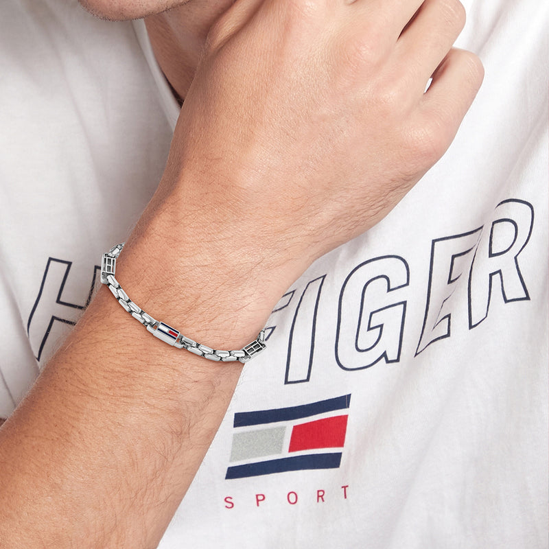 Tommy Hilfiger Stainless Steel Silver Men's Chain Bracelet TJ2790674-zoom-