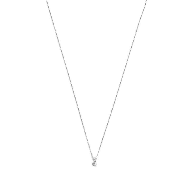Isabel Bernard De la Paix Emily 14 Carat Whitegold Necklace | diamond 0.05 ct | IBD350014-zoom-