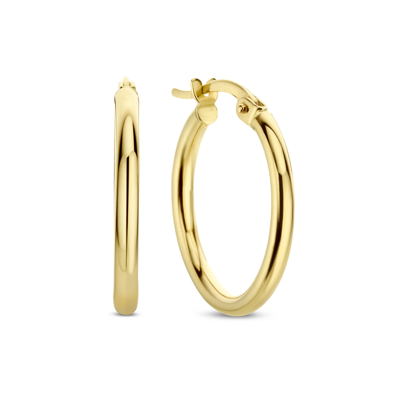 Beloro Jewels La Rinascente Chiara 9 carat gold Hoop Earrings BO360016-zoom-