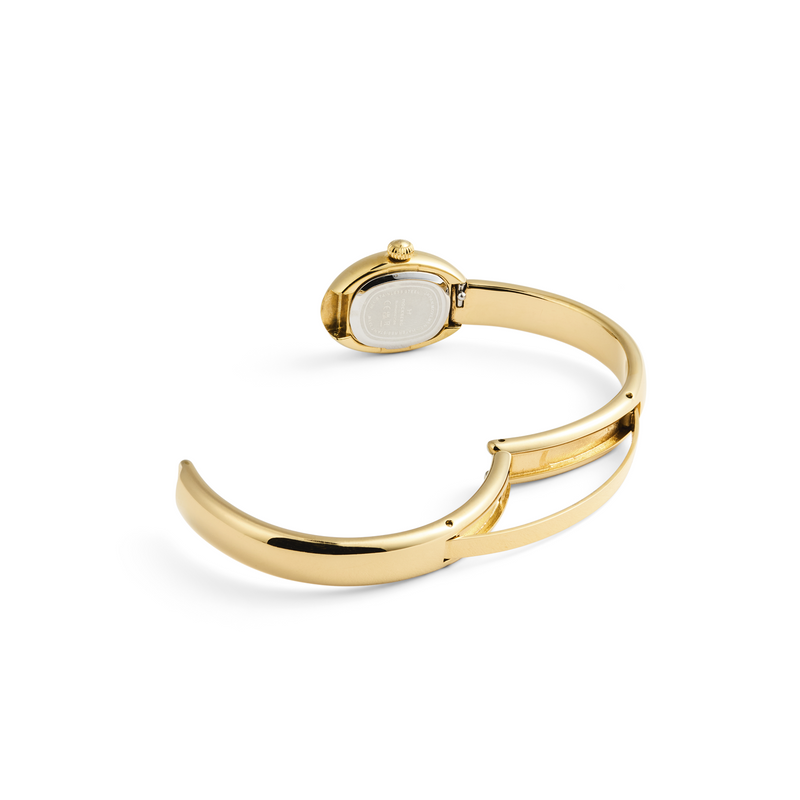 Mockberg Belle Oval Petite Gold Large Bangle Women's Watch MB1771-zoom-