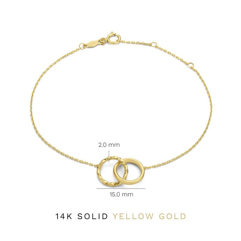 Isabel Bernard Rivoli Lisan 14 Carat Golden Bracelet IB320088-zoom-
