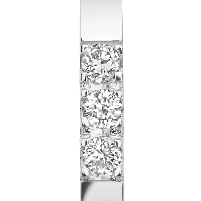 Isabel Bernard De la Paix Madeline 14 Carat Whitegold Hoop Earrings | diamond 0.15 ct | IBD360017-zoom-