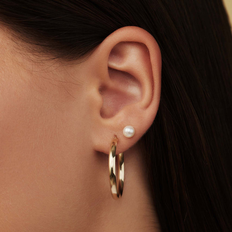 Isabel Bernard Belleville Luna 14 Carat Golden Ear Studs IB360132-zoom-