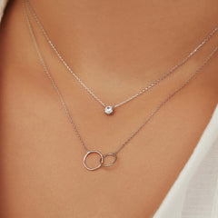 Isabel Bernard Saint Germain Loulou 14 Carat White Golden NecklacewithRingetjes IB340069