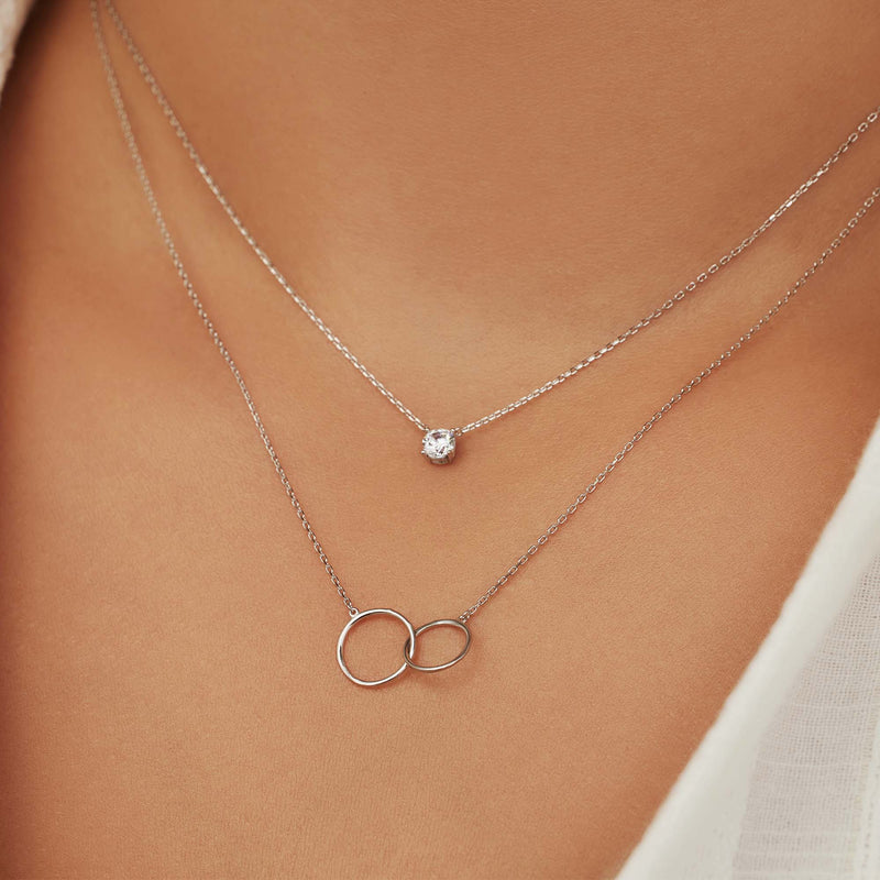 Isabel Bernard Saint Germain Loulou 14 Carat White Golden NecklacewithRingetjes IB340069-zoom-