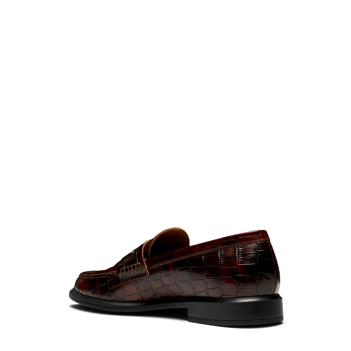 Isabel Bernard Vendôme Blandine croco brown calfskin leather loafers IB51015-230-37